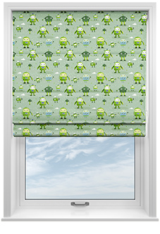 Sparky Squad, Lime Green - Roman Blind